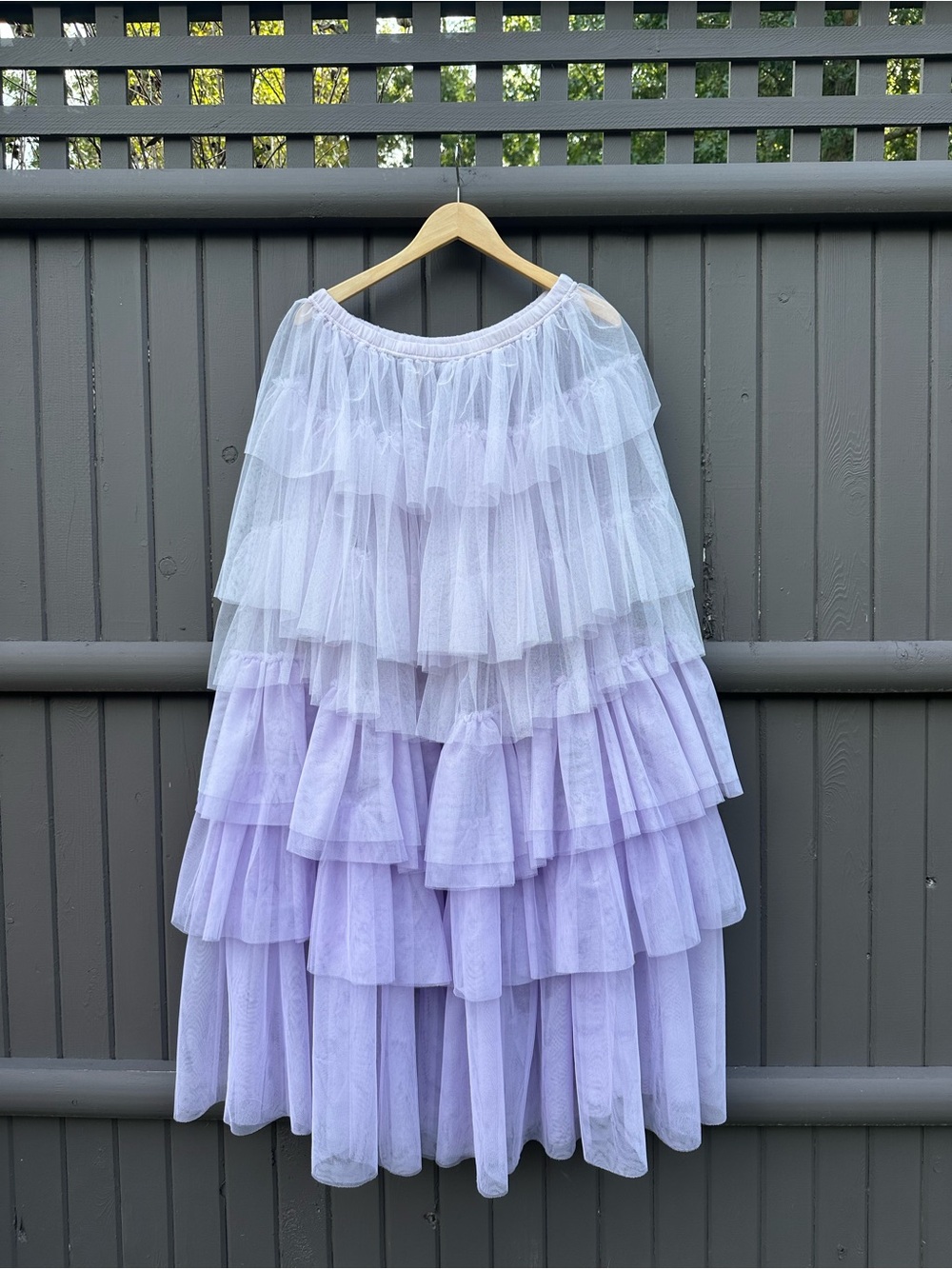 Free People Tiered Lavender Tulle Skirt - Women's